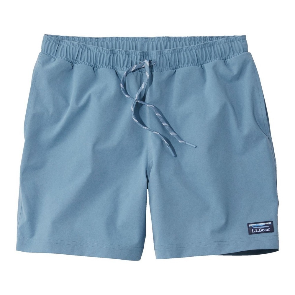 L.L. Bean Men's Vacationland Stretch Swim Trunks, 6" Blue XL Beach Vacation